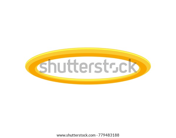 金色のハロのエンジェルリング 分離型ベクターイラスト のベクター画像素材 ロイヤリティフリー