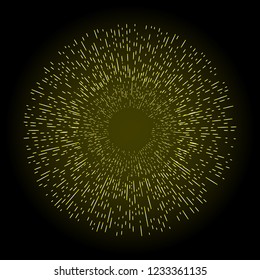 Golden halo circle, angel and saints ring design element. Sign of saints represented as nimbus, aureole or glory and gloriole.  Vector.