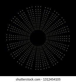 Golden halo circle, angel and saints ring design element. Sign of saints represented as nimbus, aureole or glory and gloriole. Tattoo reference. Vector.