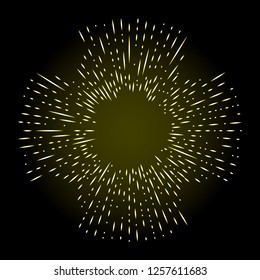 Golden halo in shape of cross or star, angel and saints ring design element. Sign of saints represented as nimbus, aureole or glory and gloriole. Tattoo reference. Vector.
