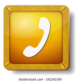 golden handset icon