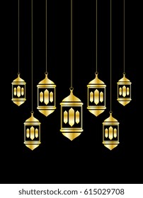 golden hanging lanterns