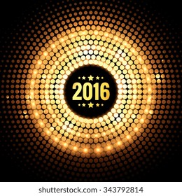golden happy new year design background
