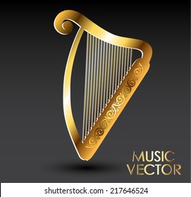 13+ Blue background gold harp logo