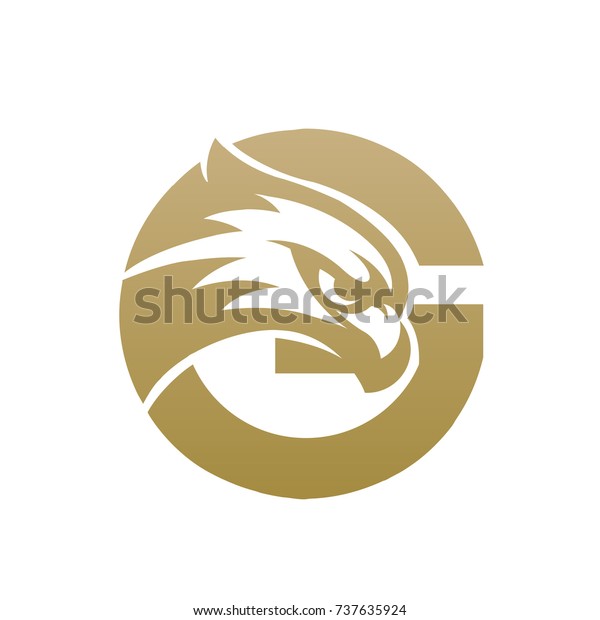 Golden Hawk Initial G Vector Logo Stock Vector Royalty Free