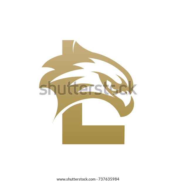 Golden Hawk Initial L Vector Logo Stock Vector Royalty Free