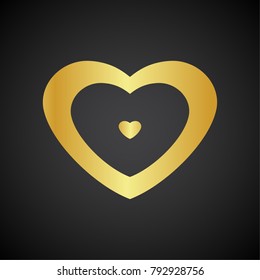 Golden Heart Background