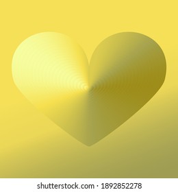 
Golden heart. Gold texture. Vector