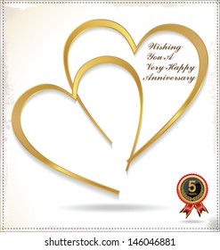 Golden heart - Happy anniversary