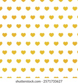 Golden heart pattern. Valentine's day luxury background texture. Gift wrapping paper print