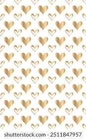 Coração dourado sem emenda projeto padrão