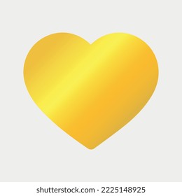 Golden heart vector illustration. Love, passion, feeling. Vector illustration