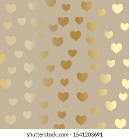 golden hearts pattern- vector illustration