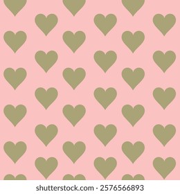 Golden hearts and pink background vector pattern design