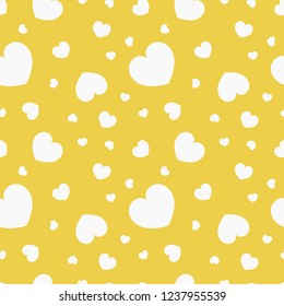 Golden hearts repeating pattern use for textile print, party invitation,packaging,menu design,scrapbooking,template