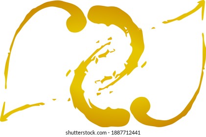 Golden hearts. vector illustration for decoration, card, logo