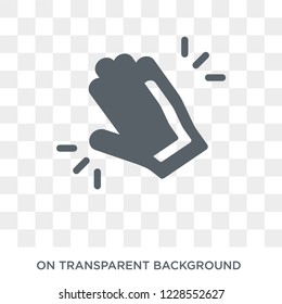 Golden hello icon. Trendy flat vector Golden hello icon on transparent background from Business  collection. 