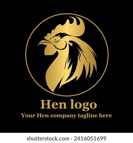 Golden hen logo hen logo golden logo company logo