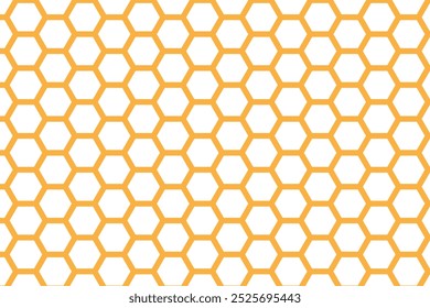 Patrón de hexágono dorado . Patrón de panal. Fondo de hexágono . Fondo de pantalla hexagonal. Ilustración vectorial