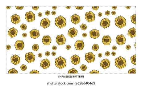 Golden Hexagons Pattern Beautiful Backgrounds Digital Art for Design