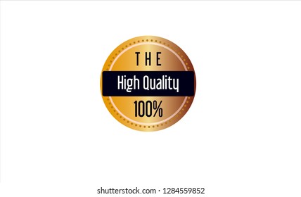 Golden High Quality Vector Stamp Seal Badge Label