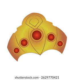 Golden hindu crown design. Vector illustration