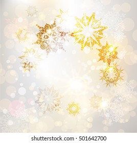Golden holiday background