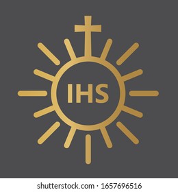 golden holy communion icon- vector illustration