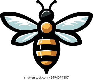 Ilustraciones del logotipo de la abeja dorada 