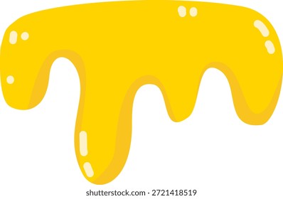 Goldener Honig tropft nach unten Vektorgrafik