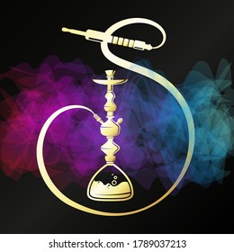 Golden hookah unique design smoking and relaxation