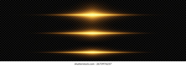 Goldene horizontale Laserlinien-Effekte.