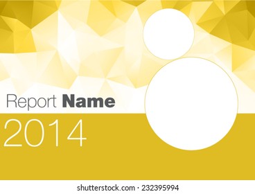 golden horizontal report cover template