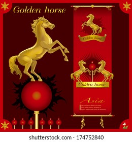 Golden horse