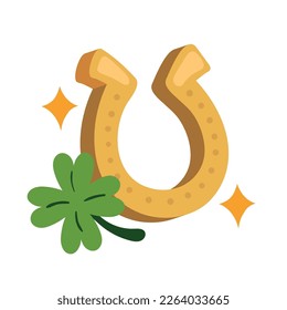 golden horseshoe with clover icon