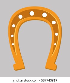 golden horseshoe icon image vector illustration design 