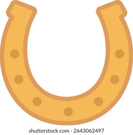 Golden Horseshoe Icon vector design.
Lucky Horseshoe Symbol isolated.
Horseshoe Charm Flat Style Illustration.
Transparent background.