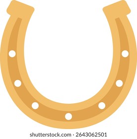 Golden Horseshoe Icon vector design.
Lucky Horseshoe Symbol isolated.
Horseshoe Charm Flat Style Illustration.
Transparent background.