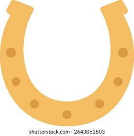 Golden Horseshoe Icon vector design.
Lucky Horseshoe Symbol isolated.
Horseshoe Charm Flat Style Illustration.
Transparent background.
