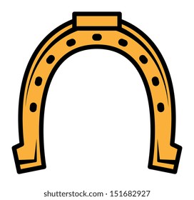Golden horseshoe, vector illustration