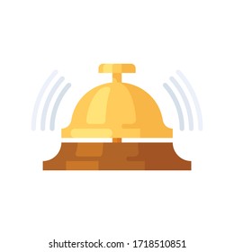 Golden Hotel Bell Vector Icon