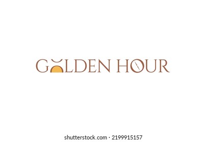 Golden Hour, Logo Design, Creative modern Logos Designs Vector Illustration Template, Editable Color, Easy to use, Let's make your design easier