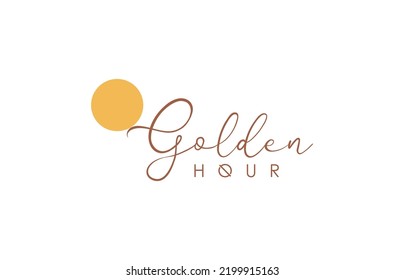 Golden Hour, Logo Design, Creative modern Logos Designs Vector Illustration Template, Editable Color, Easy to use, Let's make your design easier