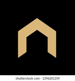 Golden House Gate Icon Logo 