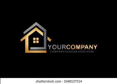 Golden House Logo Design