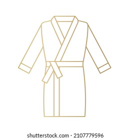 golden icon of bathrobe- vector illustration