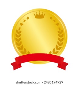 Golden icons for ranking, vector illustration