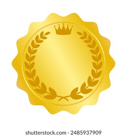 Golden icons for ranking, vector illustration