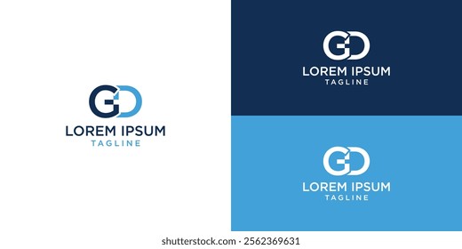 Golden Initial G D DG GD monogram luxury logo design inspiration

