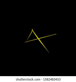 Golden A initial letter logo icon for business company, vector illustration in eps10